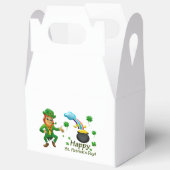 Happy Saint Patrick's Day Leprechaun Rainbow  Geschenkschachtel (Offen)