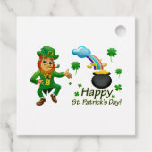 Happy Saint Patrick's Day Leprechaun Rainbow Napki Geschenkanhänger (Rückseite)