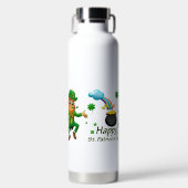 Happy Saint Patrick's Day Leprechaun Rainbow  Trinkflasche (Vorderseite)