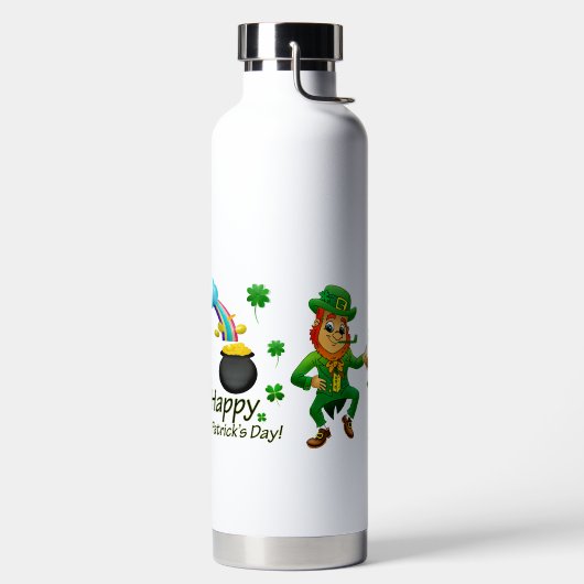 Happy Saint Patrick's Day Leprechaun Rainbow  Trinkflasche (links)