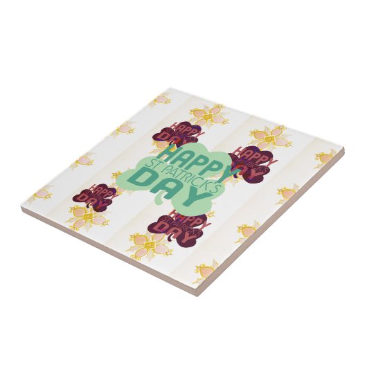 Happy Saint Patrick's Day Lovely Art Print Fliese (Seite)