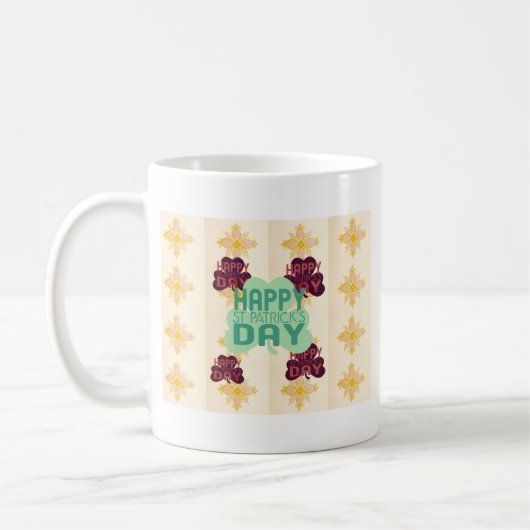 Happy Saint Patrick's Day Lovely Art Print Kaffeetasse (Links)