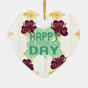 Happy Saint Patrick's Day Lovely Art Print Keramikornament
