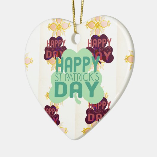 Happy Saint Patrick's Day Lovely Art Print Keramikornament (Links)