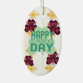 Happy Saint Patrick's Day Lovely Art Print Keramikornament (Rechts)