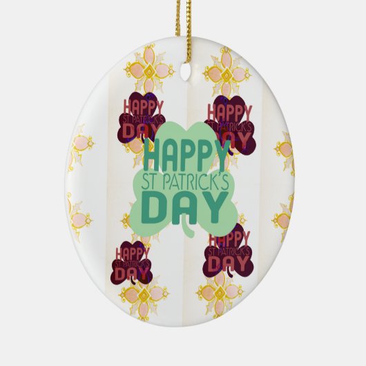Happy Saint Patrick's Day Lovely Art Print Keramikornament (Rechts)