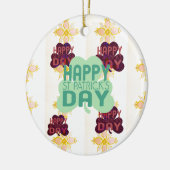 Happy Saint Patrick's Day Lovely Art Print Keramikornament (Links)