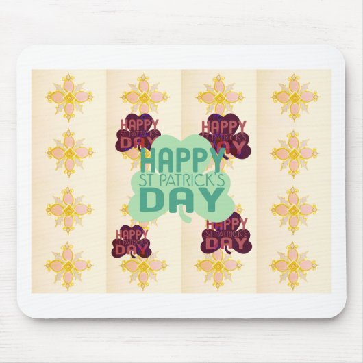Happy Saint Patrick's Day Lovely Art Print Mousepad (Vorne)