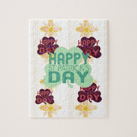 Happy Saint Patrick's Day Lovely Art Print Puzzle (Vertikal)