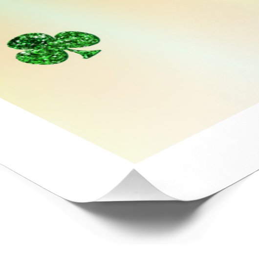 Happy Saint Patrick's Day mit Clovers Poster (Ecke)