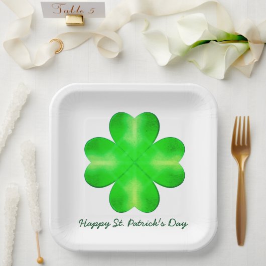Happy Saint Patrick's Day Paper Plates Pappteller (Hochzeit)