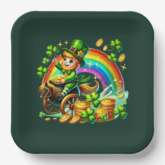 Happy Saint Patrick's Day party Pappteller (Vorderseite)