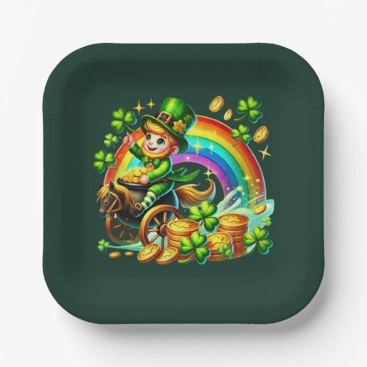 Happy Saint Patrick's Day party Pappteller (Vorderseite)