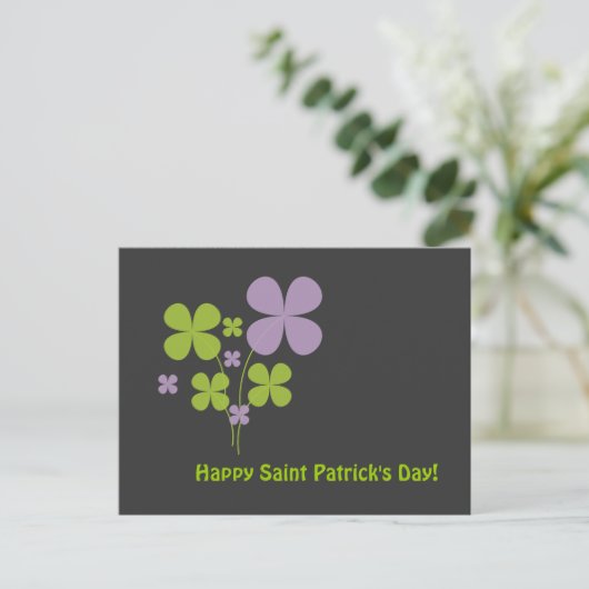 Happy Saint Patrick's Day Postkarte (Stehend Vorderseite)