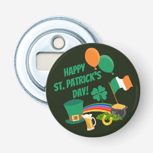 Happy Saint Patrick's Day Symbole und Traditionen Flaschenöffner