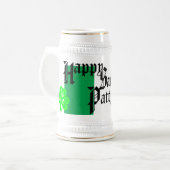 HAPPY SAINT PATTY BIERGLAS (Vorderseite Links)