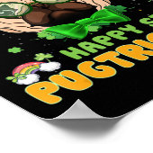 Happy Saint Pugtrick Day - Fun St Patrick Day Mops Poster (Ecke)