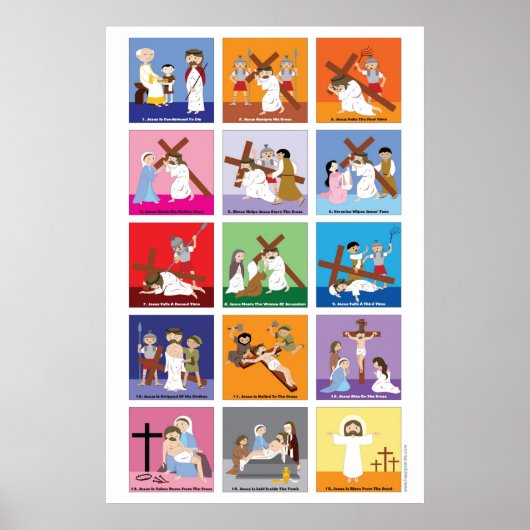 Happy Saints Way of the Cross Poster (Vorne)