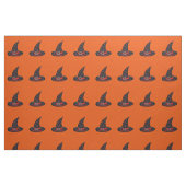 Happy Samhain Black Witch Hat Silver Buckle Orange Stoff (Fat Quarter (45,7 x 55,9 cm))