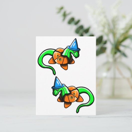 Happy Samhain! Feiertagspostkarte (Stehend Vorderseite)