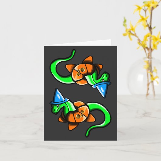 Happy Samhain! Karte (Gelbe Blume)