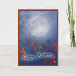 Happy Samhain Moon & Veil Karte