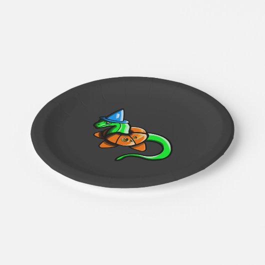 Happy Samhain! Pappteller (Schrägansicht)