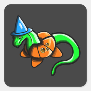 Happy Samhain! Quadratischer Aufkleber