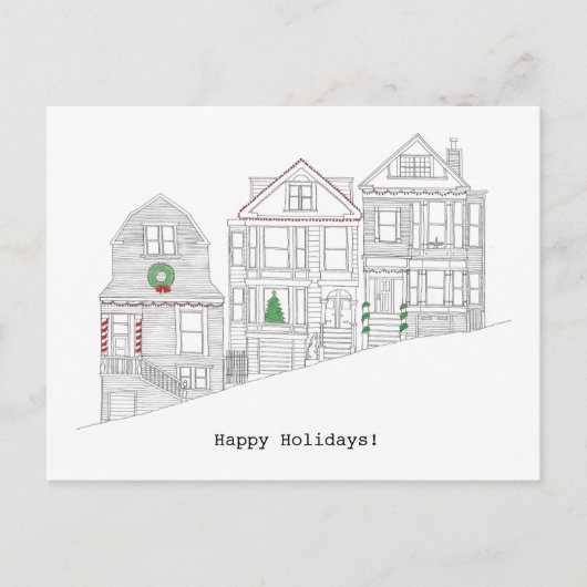 Happy San Francisco Holiday Feiertagspostkarte (Vorderseite)