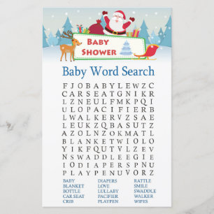 Happy Santa Baby Shooter Word Search Game
