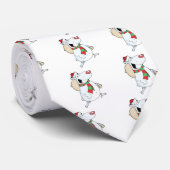 Happy Santa Bear läuft mit Tasche Krawatte (Gerollt)