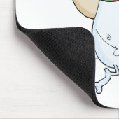 Happy Santa Bear läuft mit Tasche Mousepad (Ecke)