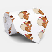 Happy Santa Bear wartet auf Sie Krawatte (Gerollt)