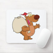 Happy Santa Bear wartet auf Sie Mousepad (Mit Mouse)