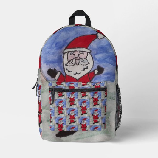 Happy Santa Bedruckter Rucksack (Vorderseite)