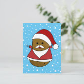 Happy Santa Christmas Potato Postkarte (Stehend Vorderseite)