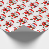 Happy Santa Claus baby Geschenkpapier (Ecke)