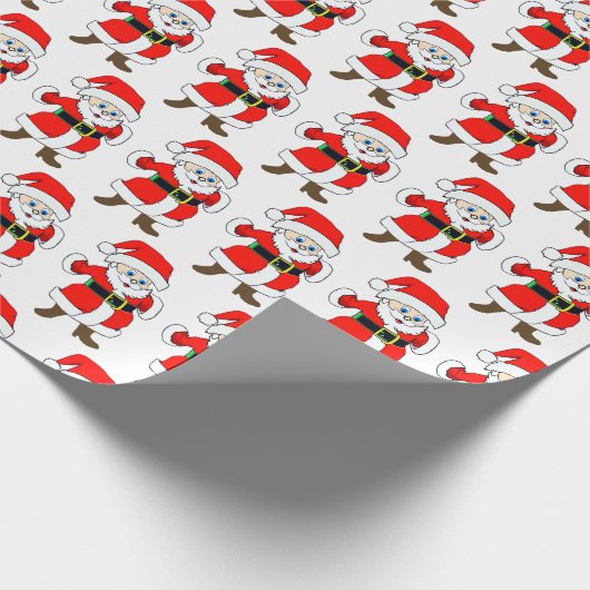 Happy Santa Claus baby Geschenkpapier (Ecke)