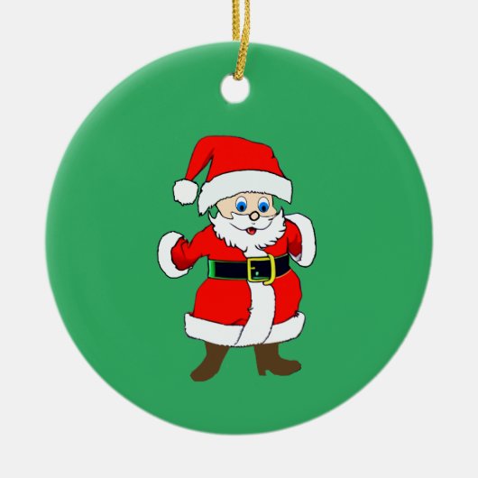 Happy Santa Claus baby Keramik Ornament (Vorne)