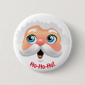 Happy Santa Claus Cartoon Button (Vorderseite)