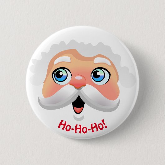 Happy Santa Claus Cartoon Button (Vorderseite)