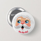Happy Santa Claus Cartoon Button (Vorne & Hinten)