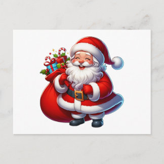 Happy Santa Claus Christmas Feiertagspostkarte