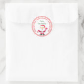 Happy Santa Claus Dot Circle Labels Runder Aufkleber (Tasche)