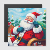 Happy Santa Claus Entspannen im Festivals Magnetkarte (Vorne/Hinten)