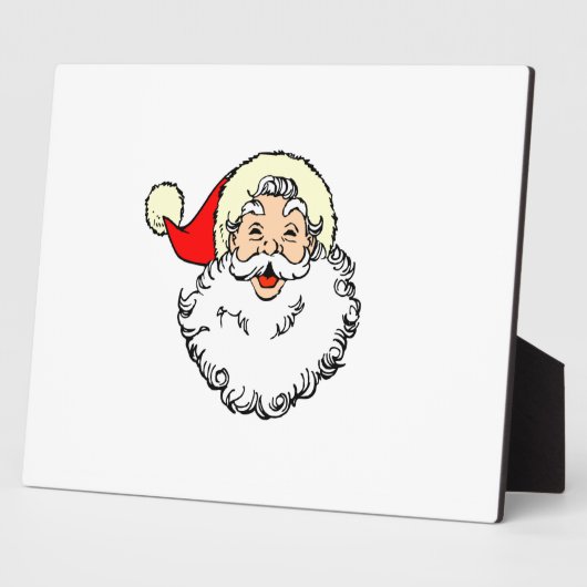 Happy Santa Claus Face Cartoon Fotoplatte (Seite)