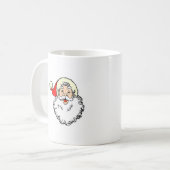Happy Santa Claus Face Cartoon Kaffeetasse (Vorderseite Links)