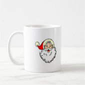 Happy Santa Claus Face Cartoon Kaffeetasse (Links)