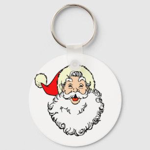 Happy Santa Claus Face Cartoon Schlüsselanhänger