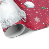 Happy Santa Claus Face Design Geschenkpapier (Rolleneckpunkt)